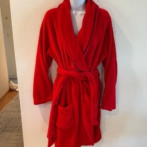 Victoria’s Secret red robe size extra small, subtle logo, super cozy